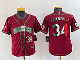 Youth Mexico Baseball #34 Fernando Valenzuela 2023 Red World Classic Stitched Jersey 5,baseball caps,new era cap wholesale,wholesale hats